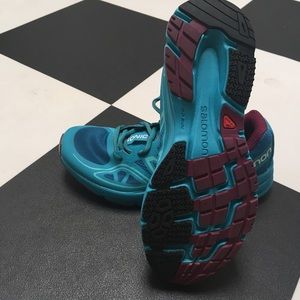 Salomon Sonic Aero Shoe Women's 5.5 Blue 3D FLEX Running Trails FTY 171383 New